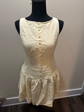 wild fable Cream Sleeveless Button-Front Mini Dress